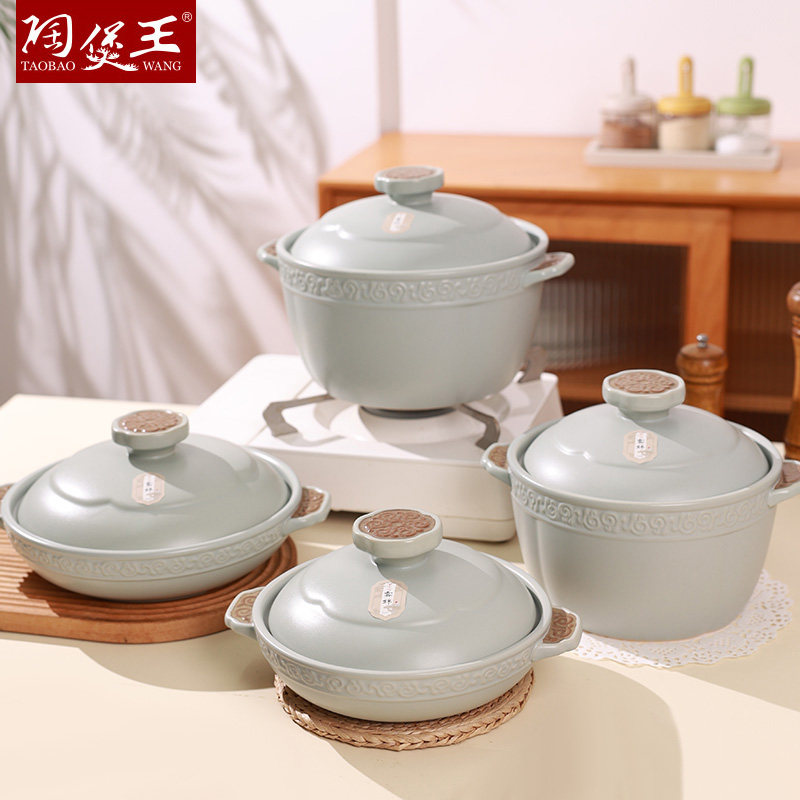 ceramic pot king chinese style casserole for making soup stew pot large home naked-fire high temperature resistant dry burning non-cracking claypot rice chinese casseroles