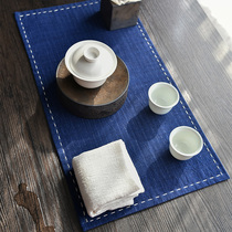 Tea mat Chinese Hemp Cloth Zen-style Kung Fu Kung Fu Cotton Hemp Days Style Dry Tea Duct Accessories table Flag Dining Mat minimalist