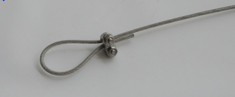 钢丝绳卡 u型卡头晾衣绳锁扣 夹头 镀锌卡头绳扣 绳卡 钢丝绳卡头_其