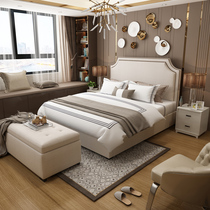 Nordic American technology fabric wedding bed 1 8m double bed soft bag modern simple master bedroom storage light luxury bed