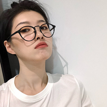 Original Cebu Black small round frame glasses female Han version retro campus Wind cute little face vegan face tennis red nearsighted glasses frame