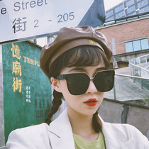 Port wind polygonal square large frame sunglasses female Korean version tide big face thin retro street shot polarized sunglasses male