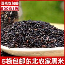 Authentic Northeastern Farmhouse Self-Prolific Black Rice Pure Black Fragrant Mi Black Rice 5 Valley Miscellaneous Grain 1 Jin 1 Bag 5 Bags