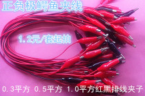 Medium alligator clip with wire sheath clip with sheath test clip red and black cable for convenient division of positive and negative