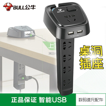 Bull Table Hole Socket Smart USB Business Desk Row Outlet Patch Board for Multi-function Computer