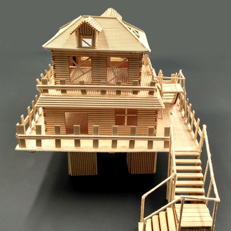牙签模型雪糕diy小房木棒小木棍儿童手工手工制模型制作工具
