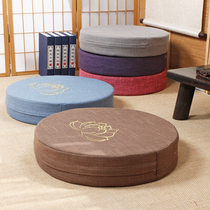 Fabric washable futon Round bay window Linen meditation meditation worship Buddha mat Floor balcony Tatami thickened cushion