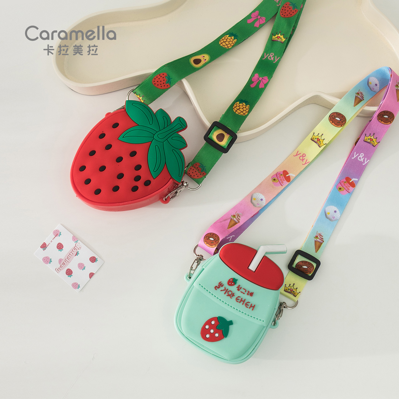 caramella children bag cute little girl fashion foreign air new trend students single shoulder bag slanted satchel-Taobao