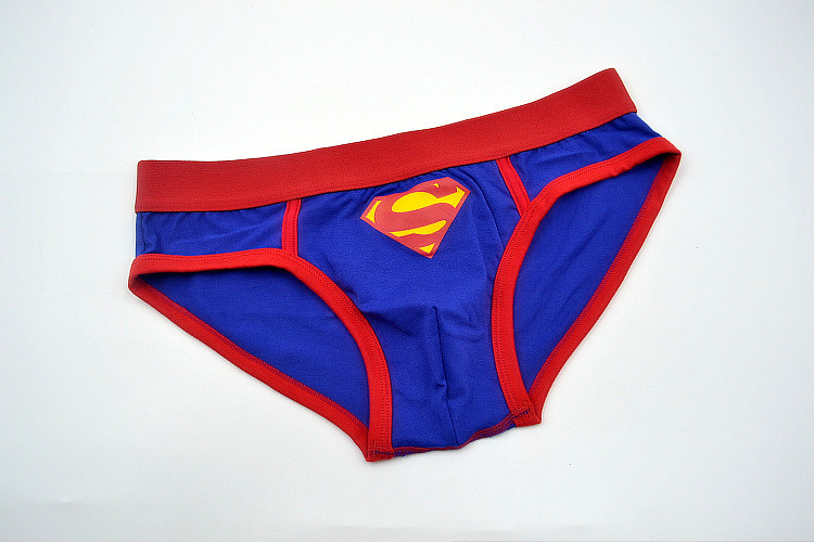 时尚青年男士内裤 蓝色s超人三角裤 性感低腰全棉潮男内裤学生党