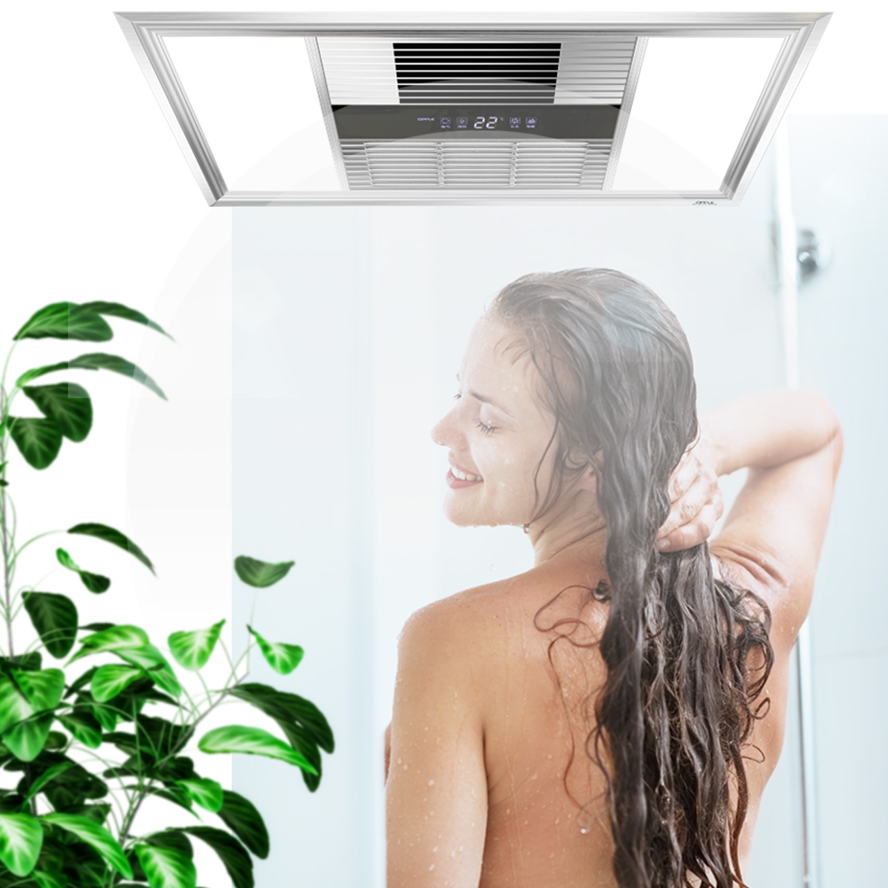 欧普照明嵌入式集成吊顶风暖浴霸智能卫生间三合一多功能取暖器产品展示图1
