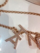 New clothes room 20 new Everyone loves high-quality rhinestone letter waist chain