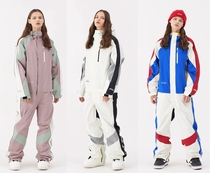 2122dimito Korean lovers waterproof one-piece ski suit Ski Suit Sportswear Board Ski Suit