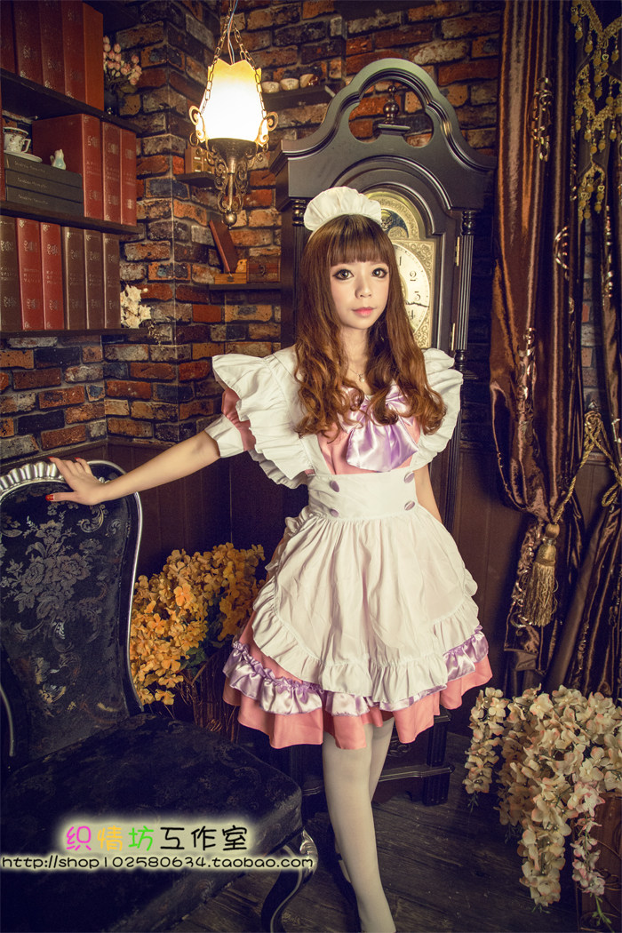 新款 动漫女仆lala.maid店cosplay女仆装爱丽丝女佣装cos服四件套