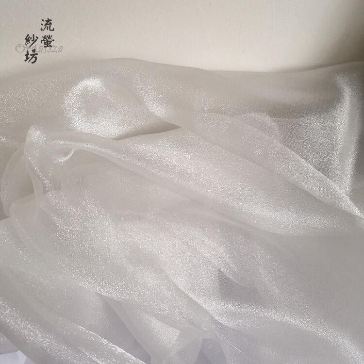 面料纱 柔软古风云雾 闪光汉服襦裙大袖衫散剪 娃衣罩裙轻纱散剪