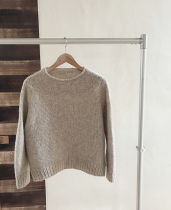 Coke chic shoulder collar design basic pullover Chinese knitting graphic text description drawing