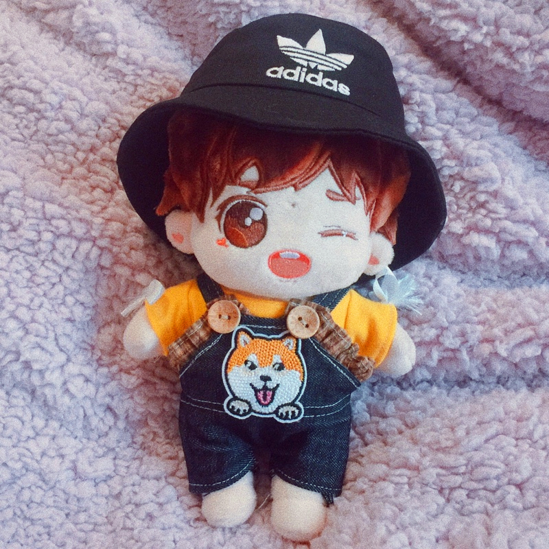 15 20 25CM DOLL FISHERMAN hat EXO Star doll Plush doll Baby clothes accessories Props accessories