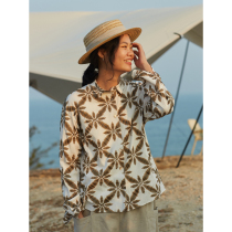 No Good See City Italy Import Handmade Printed Cotton Art Sensation Shirt Woman Long Sleeve New (monsoon)