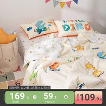 More love air conditioning is cartoon thin summer quilt summer cotton machine washable summer quilt dinosaur kingdom