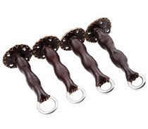 Cowhide handle fixed leather handle Nut whip Stainless steel single ring chain Long whip with whip accessories