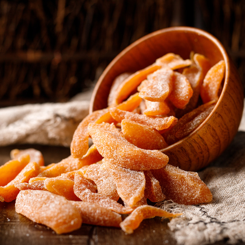 黄桃干 水蜜桃干500克包邮桃肉桃干桃脯桃条水果干休闲零食果脯