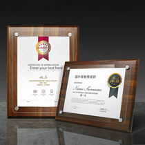 Certificate framed authorization certificate hanging on the wall honor certificate frame a4 business license frame book frame authorization letter