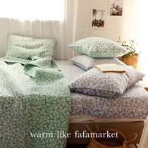 fafamarket Korea imported ins Wind soft skin-friendly comfortable cool air-conditioned covered floral sheets