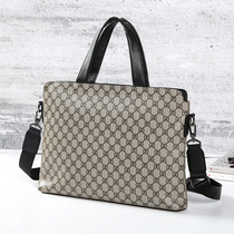 Hong Kong Mens Bag New Fashion Handbag Business Briefcase Casual Hands With Single Shoulder Bag Computer Skew Satchel Bag