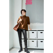 CCHER upgrade wrinkle stretch leather slim leather pants West West and womens XFKA0791 no-fold no return booking 2