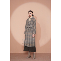 Spot-CCHER West and double-breasted handmade long coat double-sided wool womens XSSB2064 no-fold