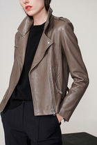 Spot-CCHER West and Italian water wash leather locomotive jacket short coat womens XFMB2592 no-fold