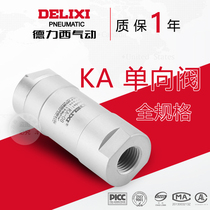 Delixi Pneumatic KA-06 08 10 15 20 25 Yadke type direct-acting aluminum alloy check valve