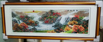 Suzhou embroidery painting has a long history landscape living room background wall decorative painting finished crafts specialty gifts soft mounting