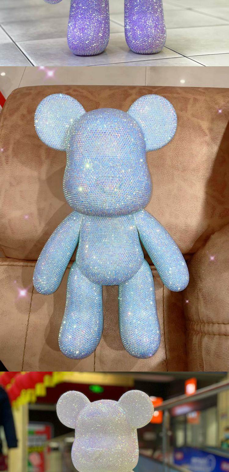 果冻钻53厘米手工diy贴钻大熊暴力熊摆件粘钻熊满钻网红节日礼品