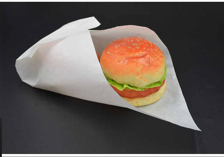 促销披萨白色牛皮淋膜汉堡纸防油包装纸一次性食品包装纸