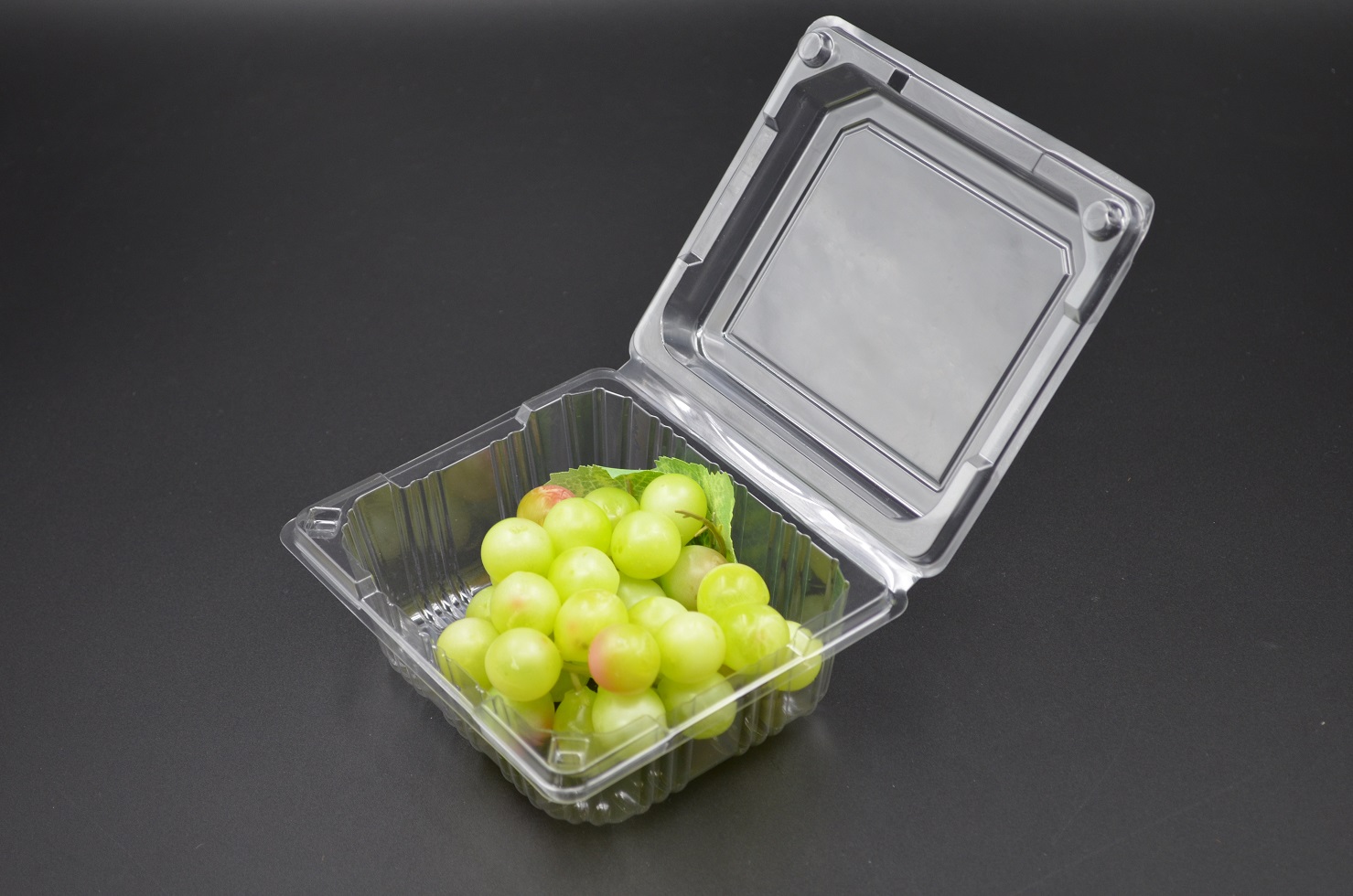 水果一次性塑料盒透气车厘子蔬果盒外卖方形半斤草莓打包盒50套