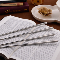 Stainless steel chopsticks 304 stainless steel hollow square chopsticks 5 pairs from 18-10 exported to Korea and Japan tableware