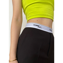 UNICA Homme series_self-retention high fashion elastic band bamboo pole slim straight acetic acid suit pants air pants