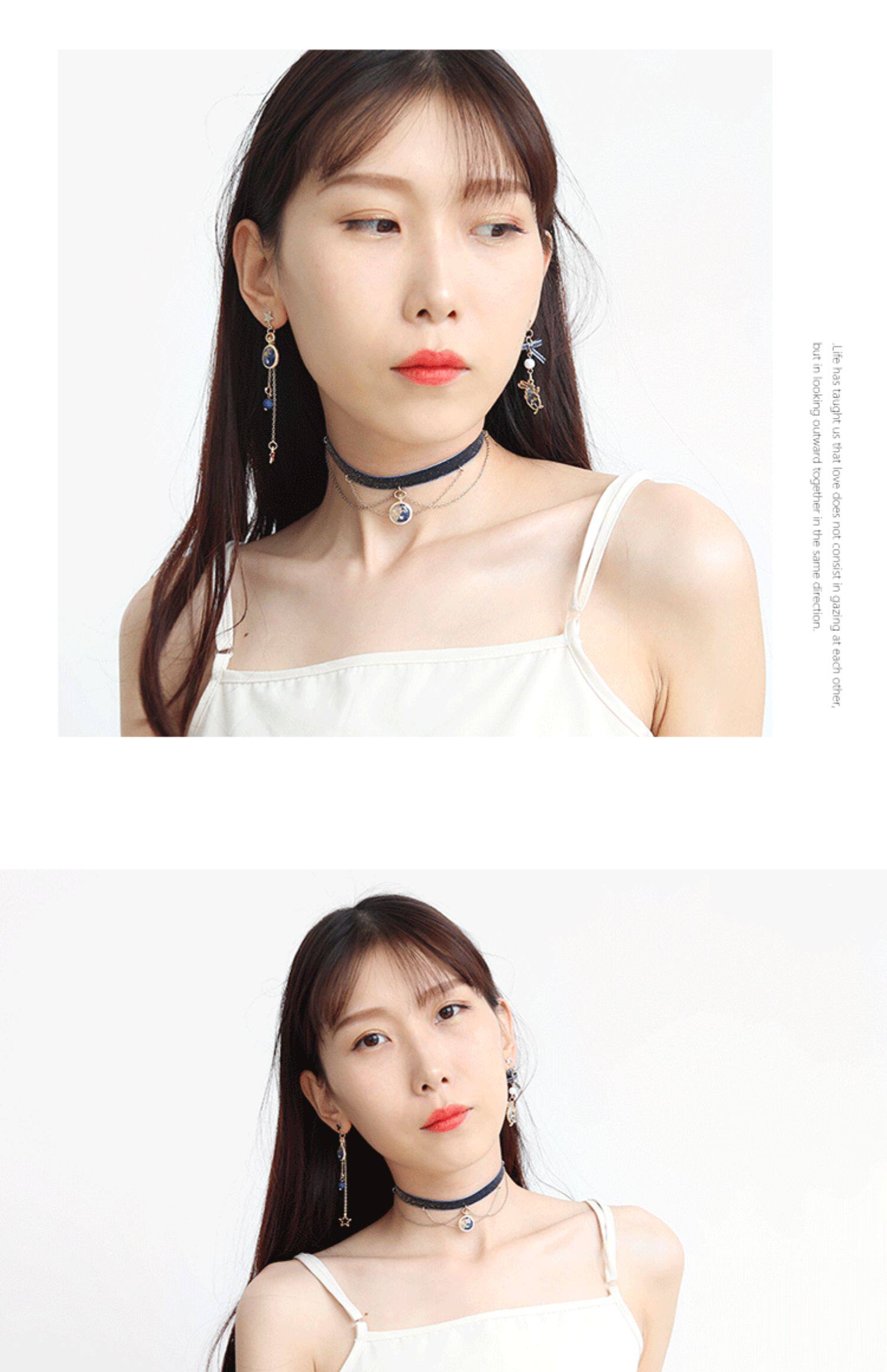 爱丽丝梦游仙境兔子怀表颈链少女心梦幻丝绒项圈锁骨链女choker