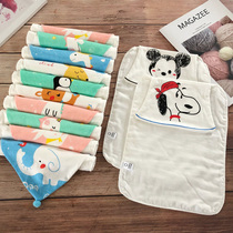 Baby cotton 6-layer gauze sweat towel childrens large-size pad back towel kindergarten cartoon sweat towel-5 years old