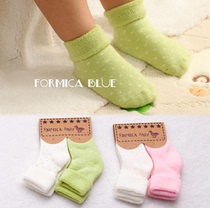 Baby cotton socks autumn and winter Korean children thick sweet Terry socks baby loose towel floor socks