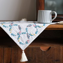 Day Ensemble Fugu Fields Garden Wind Handmade Diy Embroidered Flowers Ring Fruit Bread Geb Table Cup With Mat Cloth material Package