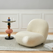 Nordic Lamb hair sofa chair designer single sofa creative living room Net red luxury leisure single chair tiger chair