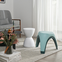 Nordic simple modern small stool low stool small apartment living room shoe changing stool creative foot pedal household plastic waiting stool