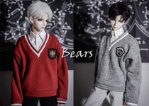 ◆ bears◆ BJD baby clothes A208 College badge V collar T ~ 2 color into 1 41 3 uncle