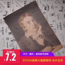 British poet Keats portrait painting John Keats poster Nightingale ode bright star retro Wall Chart