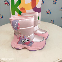 Foreign Trade Outlet Russian Children Girl Girl Boy Snowy Boots Cotton Boots Genuine Wool Full Waterproof Non-slip Warm Short Boots