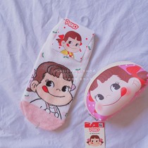 kiyokiyo ▲ Dachuanjia peko milk girl Peach Spring and Summer breathable boat Socks cotton socks