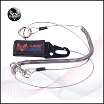 (Total fishing) Obeth New buckle lost rope wire telescopic guard Rod guard Rod rope Raft fishing lanyard