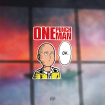 TLP reflective car stickers one punch man Saitama one punch man OK front windshield car stickers Luggage