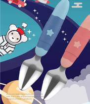 Baby fruit mud digging spoon childrens tableware scraping apple puree food supplement spoon high-quality stainless steel fruit spoon professional